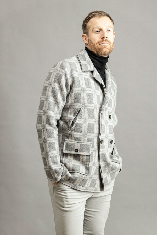 DOUBLE-BREASTED JACKET FANTASY TWO-TONE